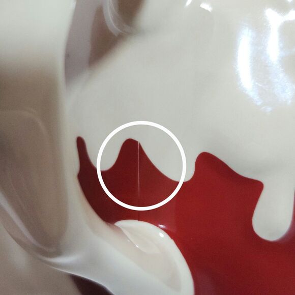 Disney Store Ceramic Snow White Poison Apple Mug Cup Red White Skull - FLAW - Picture 8 of 9